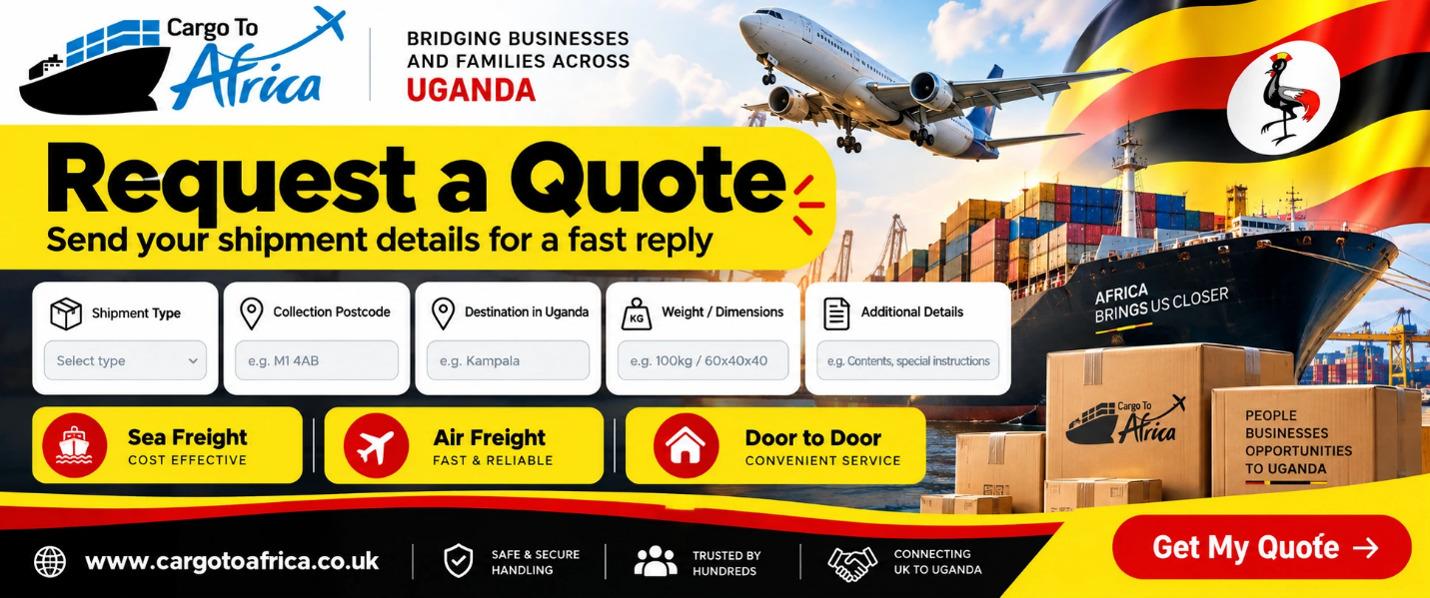 Request a Quote for Shipping to Uganda from UK